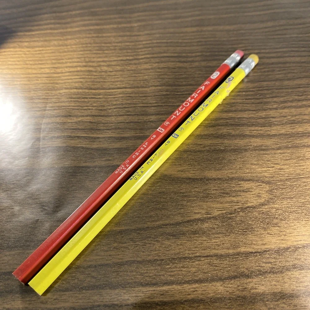 Unsharpened! Empire No 2 Fairmount Pencil Lot Vintage Blue Red Drawing Artist